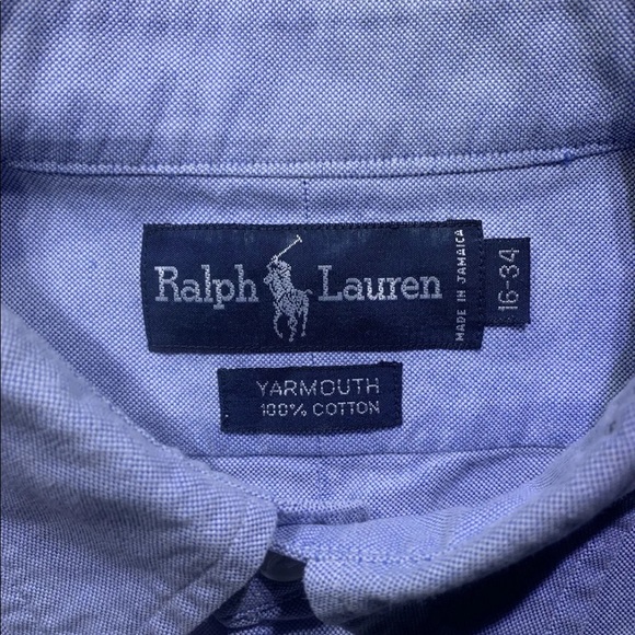 Vintage Polo Ralph Lauren Button Down Yarmouth Blue Shirt - Picture 3 of 6